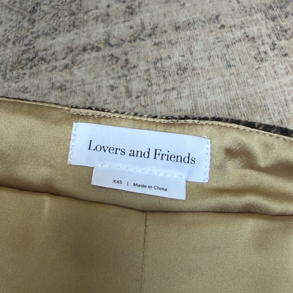 Lovers + Friends Nicki Skort brown & black houndstooth Size XXS Micro Mini Skirt - Picture 12 of 16